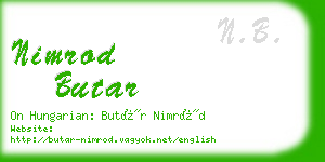 nimrod butar business card